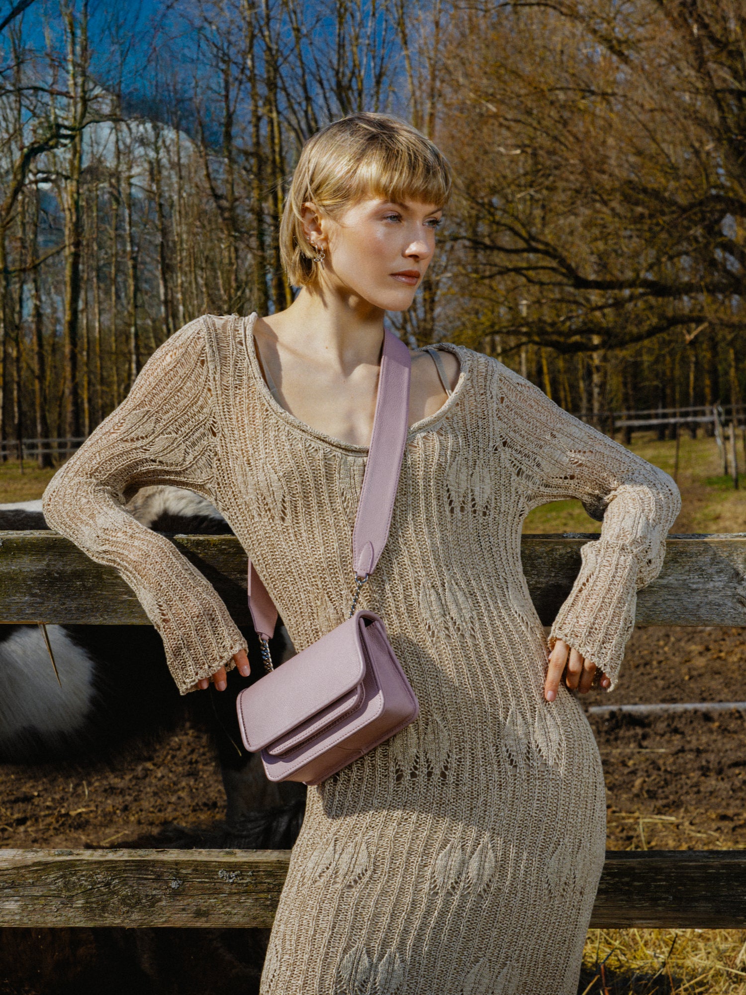 Mini Bag Pastel Pink with Chain