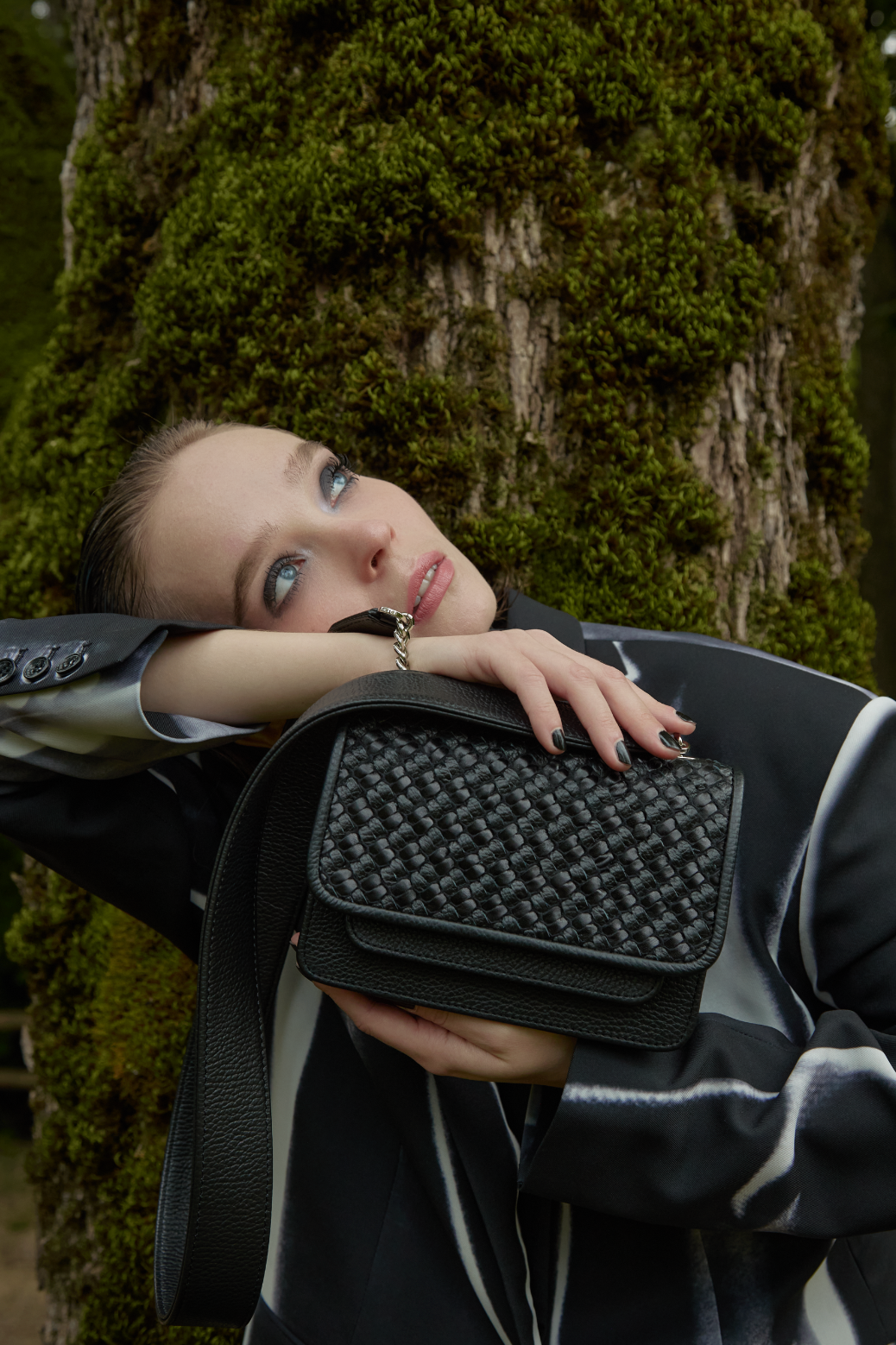 Mini Bag 'Monochrome' with Leather Handle