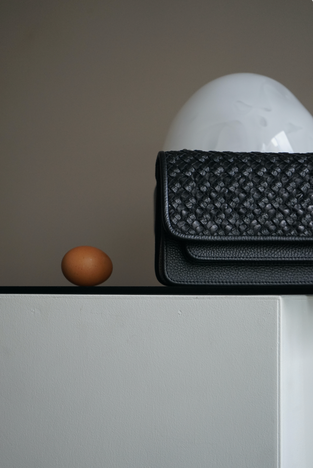 Mini Bag 'Monochrome' with Leather Handle