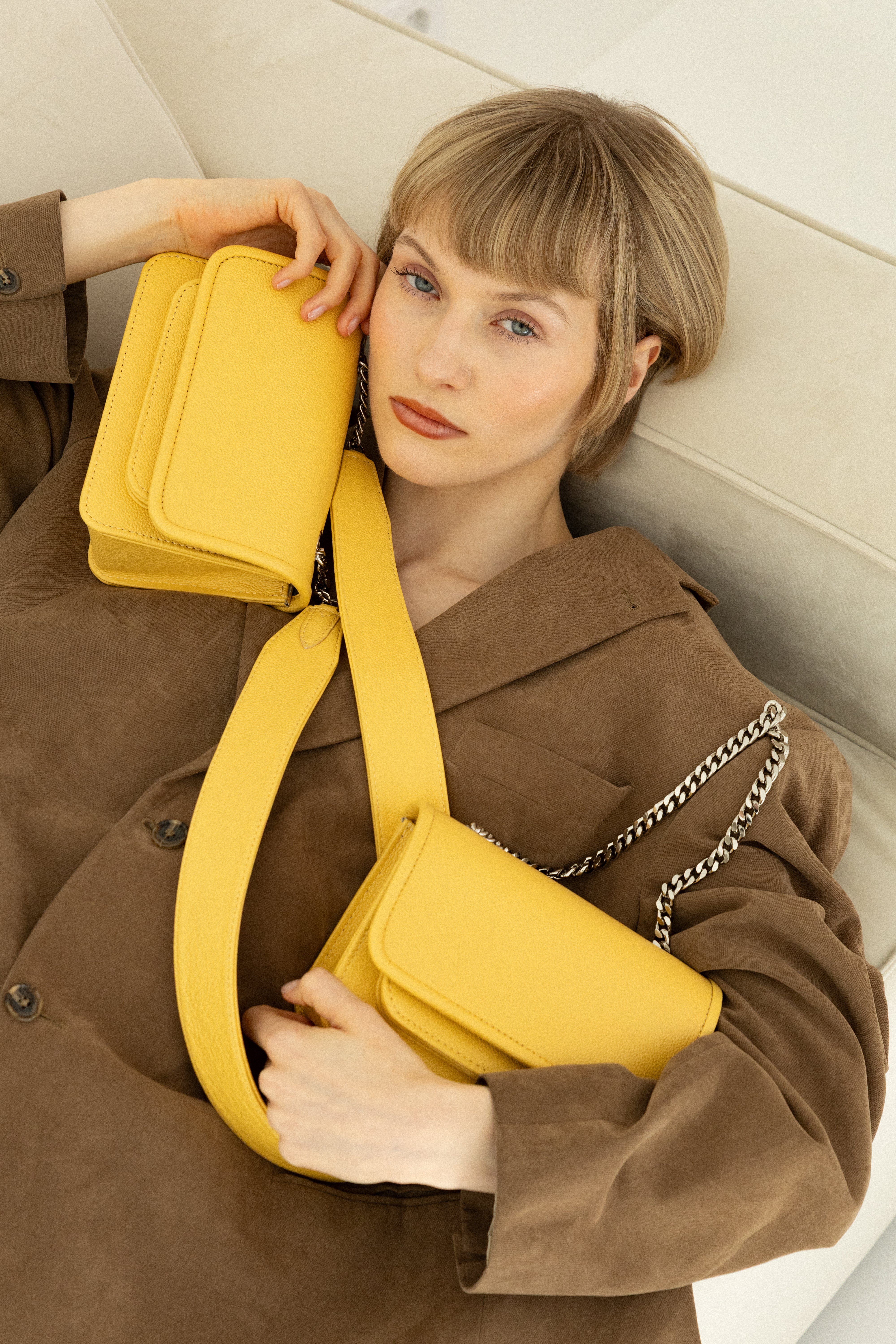 Mini Bag Soft Yellow with Chain