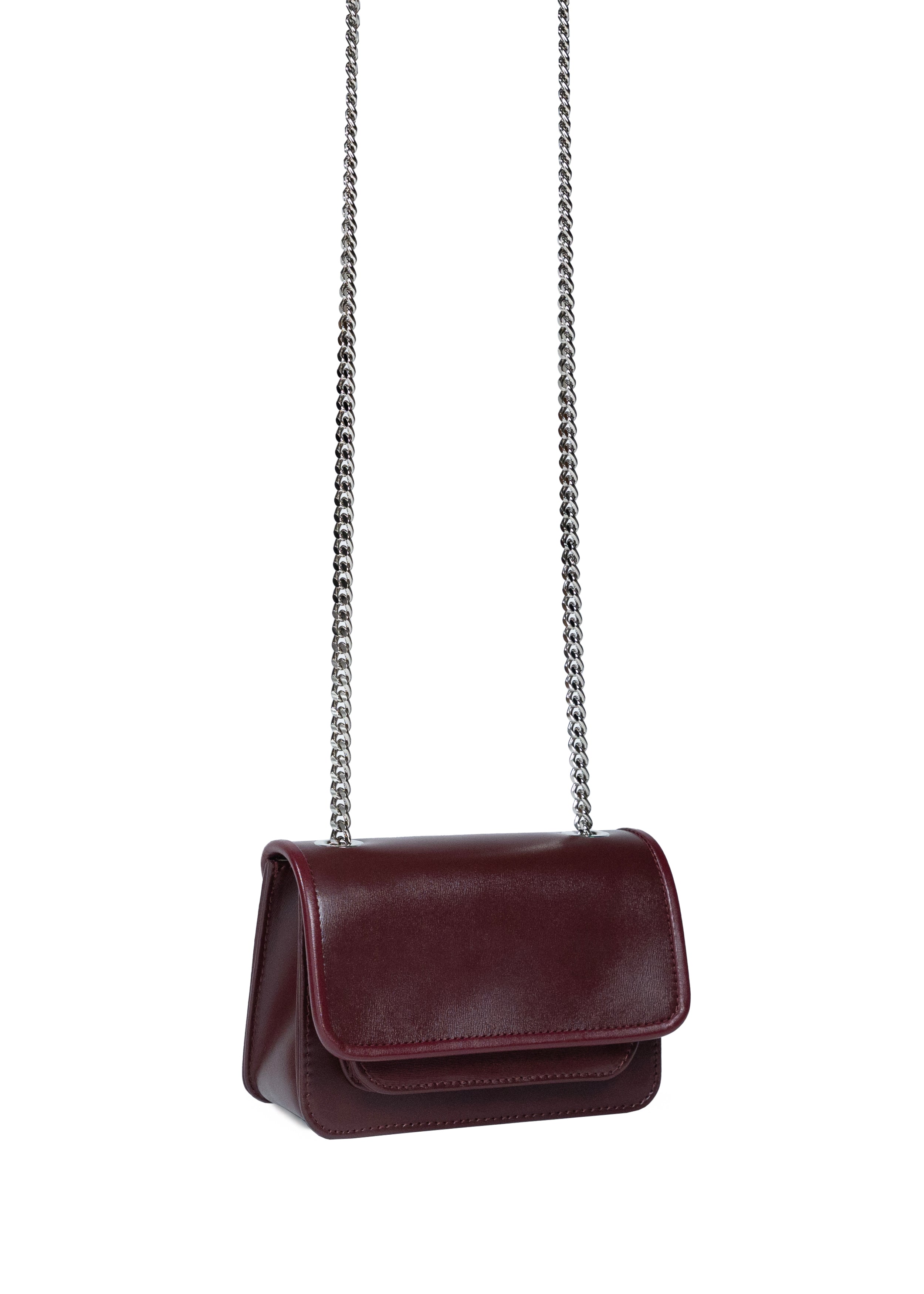 Mini Bag Burgundy with Chain