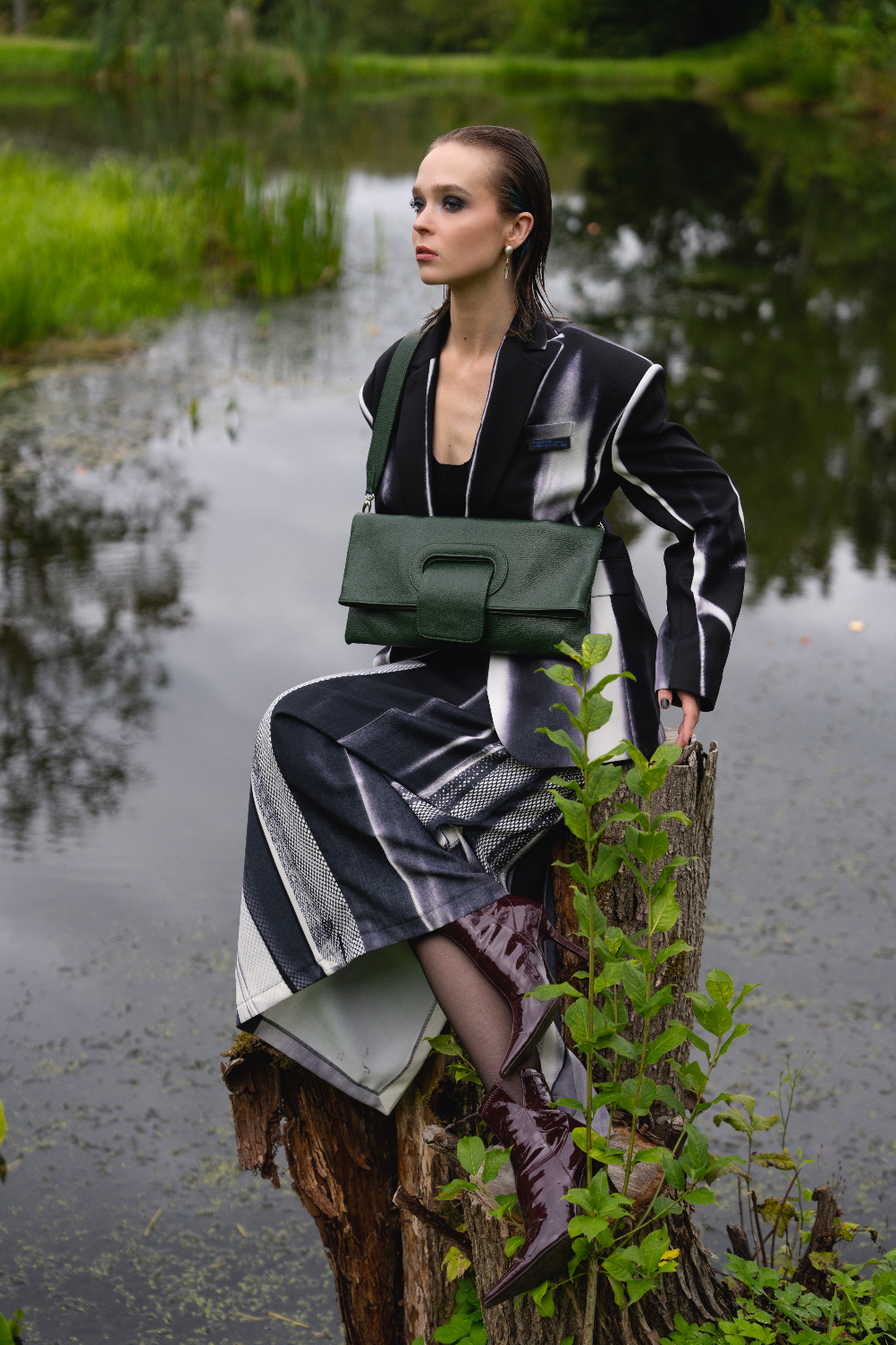 Moss Green Pillow Bag